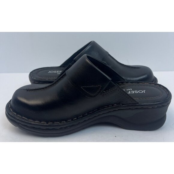 Josef Seibel Womens Black Leather Clog Carole (56308) EU 37 US 6-6.5 - Picture 6 of 12